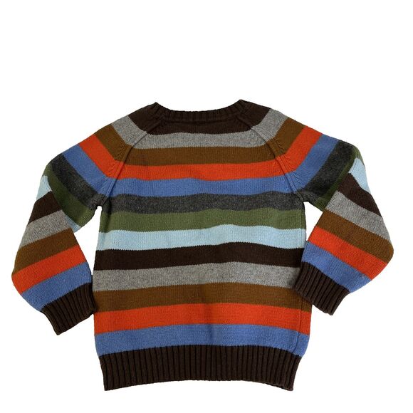 Boys Baby Gap Multicolor Striped Cotton Wool Blend Sweater Size 4T Years Toddler - Picture 6 of 6